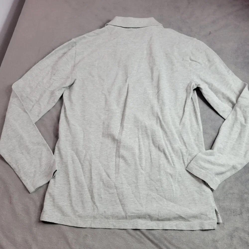 Crewcuts Shirt‎ Boys 14 Grey Solid 100% Cotton Long Sleeve Uniform Collared Top
